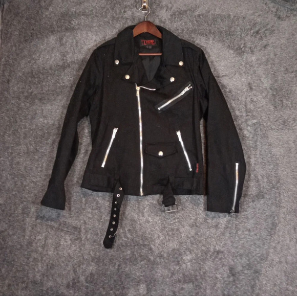 Tripp NYC double rider jacket goth punk vampire women's jacket size Medium - Picture 2 of 7